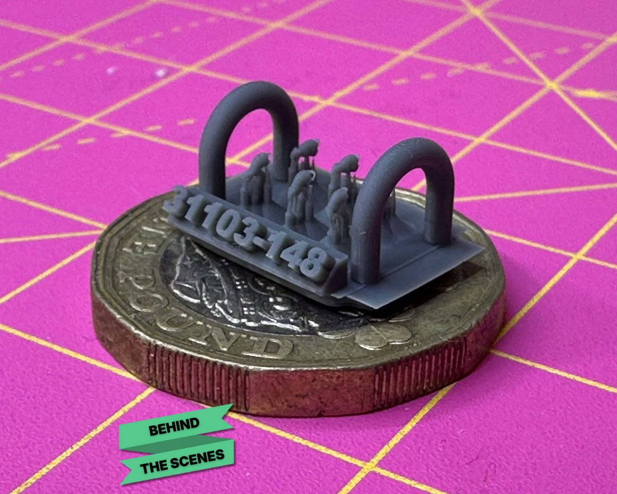 We often get asked what is the smallest thing we can print. Well they don't come much smaller than N gauge rats!

Please note this is a normal pound coin, we haven't scaled one up 😉
