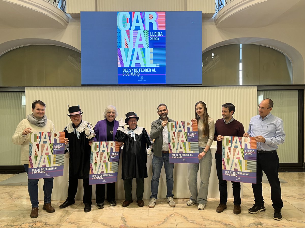 🎉Nou recorregut de la Rua, un “vespreig” el Dijous Gras i un ball a la Llotja, les principals novetats del Carnaval més participatiu.

🟣Dispositiu “1.000 Ulls”, amb dos Punts Lila-Rainbow, intervenció de Nits Q i l’ampliació del bus nocturn (L-2 i L-7).
+paeria.cat/ca/actualitat/…