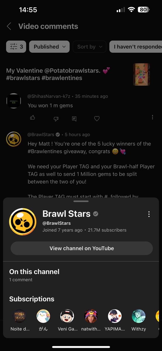 I won 1 million gems????