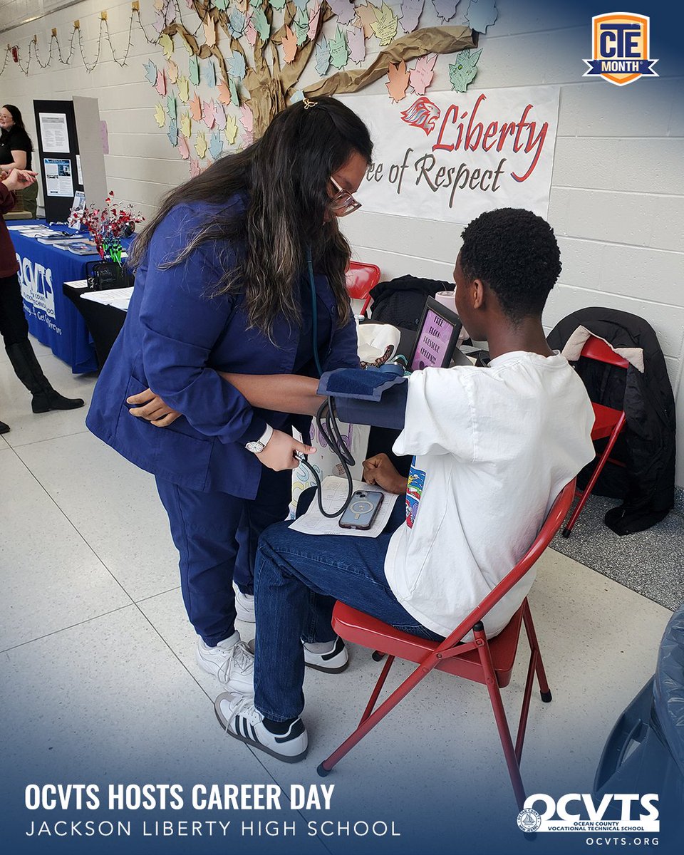On February 19, OCVTS took over the main hallway at Jackson Liberty High School! ⚙🌐 Students got hands-on with live demos, expert instructors, and real-world career insights. 🦾 #CTEMonth