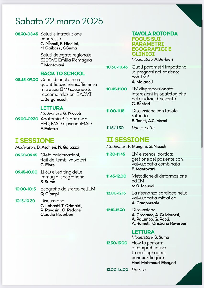 SergioSumaMD's tweet photo. MITRAL-ECHO congress
#echofirst 

🗓️ Sabato 22 Marzo 2025
📍 Parma, Auditorium Paganini spazi ipogei
📑 Iscrizione Gratuita

❌ Workshop Hands-on posti esauriti
✅ Ultimi posti per i workshop dimostrativi in area espositiva

📝 Iscrizioni qui:
https://t.co/KAzotmg5TH https://t.co/WUTd9Z63oo
