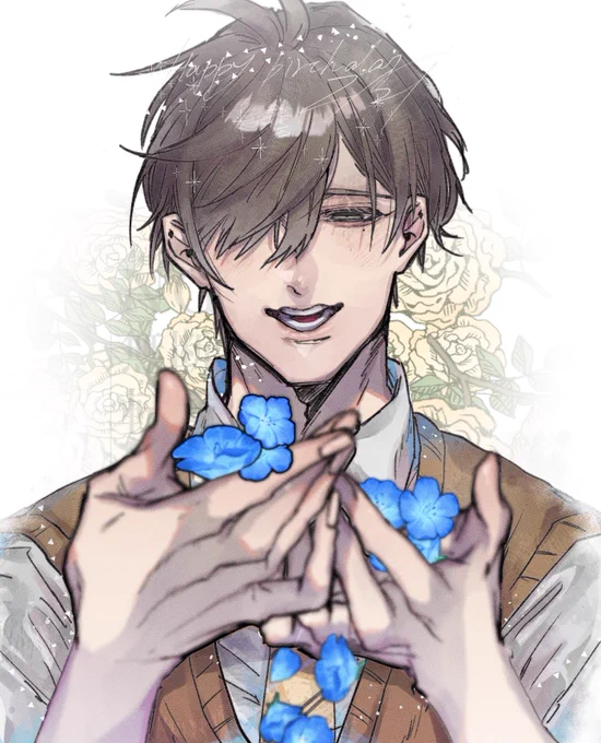 Happy birthday!ネモフィラの花言葉のように、清々しい心でたくさんの成功に恵まれる年になりますように #オリバー研究室で誕生会2025 #絵バンス 