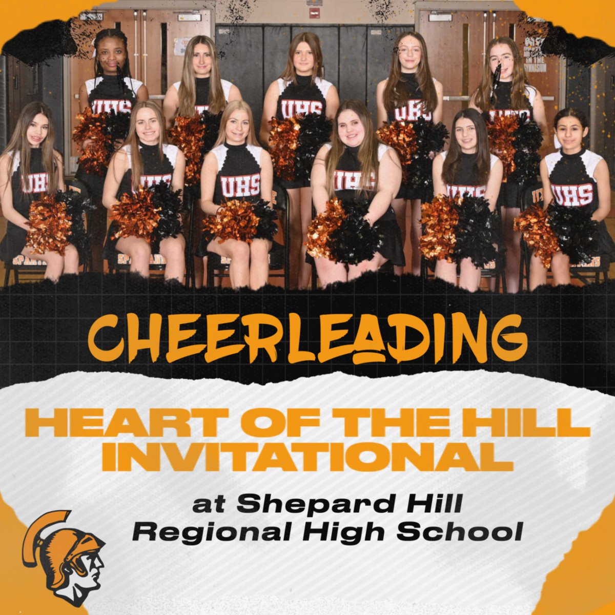 UHS_Spartans's tweet image. CHEERLEADING: Spartan Cheer will be back in action Friday at the Heart of the Hill Invitational at Shepard Hill Regional High School. Estimated performance time is 6pm. #SpartanPride