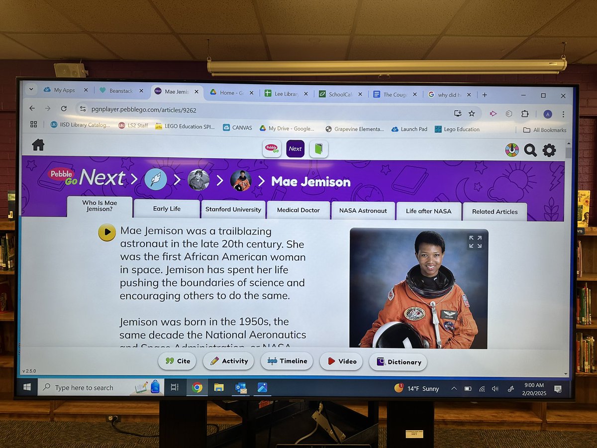 Mandi Martinez (@mandikmartinez) on Twitter photo Our third graders are writing about Mae Jemison in class so we paired literacy with premium resources to build knowledge in the <a href="/tjleelions/">TJ Lee Lions</a> library! <a href="/IrvingLibraries/">IISD Libraries</a> <a href="/IrvingISD/">Irving ISD</a> Our third graders are writing about Mae Jemison in class so we paired literacy with premium resources to build knowledge in the <a href="/tjleelions/">TJ Lee Lions</a> library! <a href="/IrvingLibraries/">IISD Libraries</a> <a href="/IrvingISD/">Irving ISD</a>