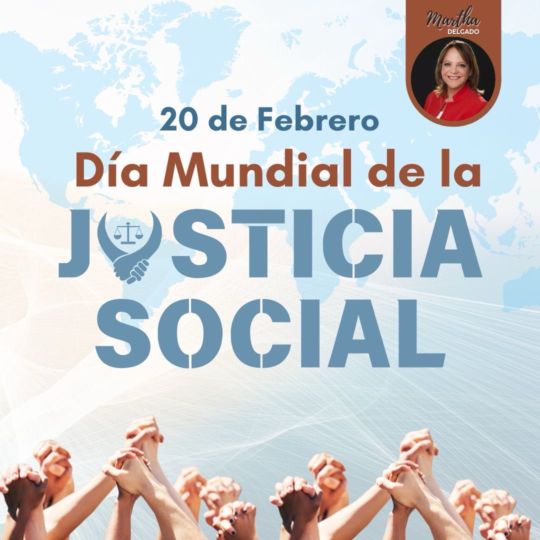 Hoy #DíaMundialdelaJusticiaSocial recordemos la importancia de luchar por la igualdad, la justicia y los derechos humanos para todos. Es hora de actuar para erradicar la pobreza, la discriminación y la exclusión. ¡Unidos por una sociedad más justa y equitativa! #IgualdadParaTodos
