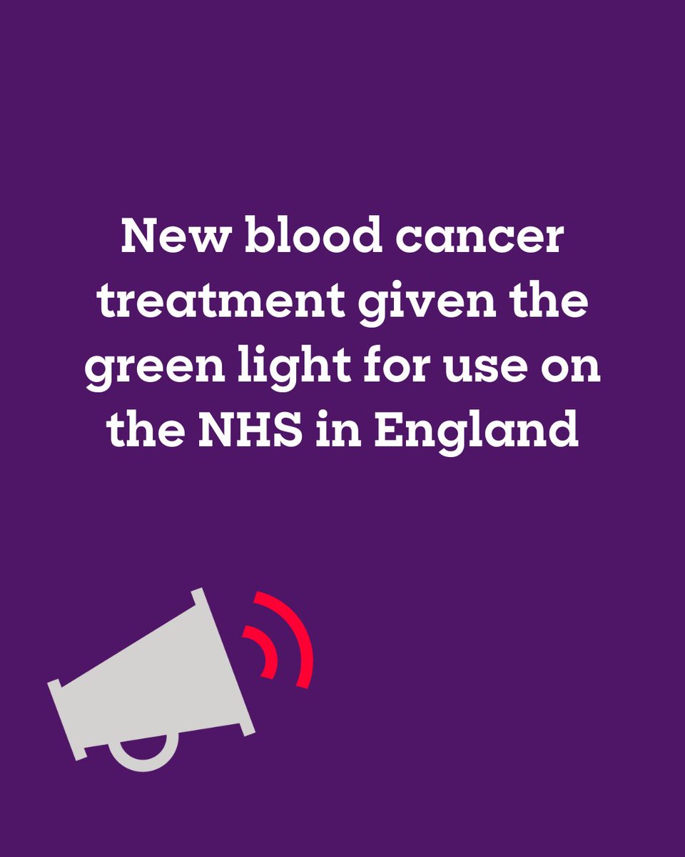Today England’s drug regulators have recommended a new blood cancer treatment for use on the NHS 🎉

Lisocabtagene maraleucel is recommended for treating relapsed or refractory large B-cell lymphoma after first-line chemotherapy.

More from us on the news: bit.ly/4i3CvBy
