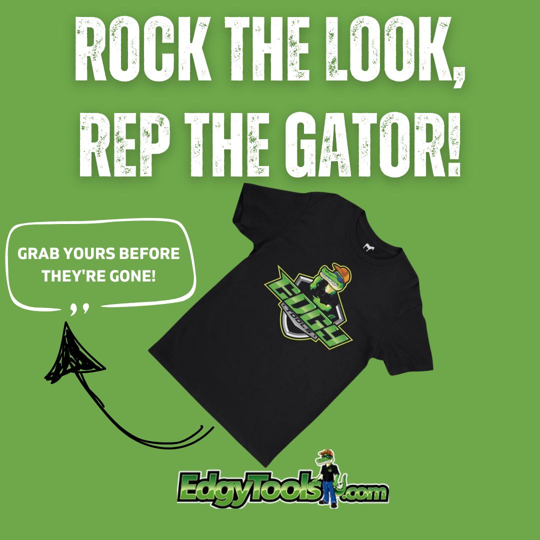 EdgyToolsPDR's tweet image. THE Edgy T-Shirt featuring our iconic Edgy gator! It’s like wearing a piece of sass on your chest! 😂 Grab yours before they swim away! 🏊‍♂️ 

edgytools.com/collections/al…

Small Tools That Make a Huge Difference!

#StayEdgy #GatorsWithStyle #TshirtGoals#edgytools #pdrtools #paint...
