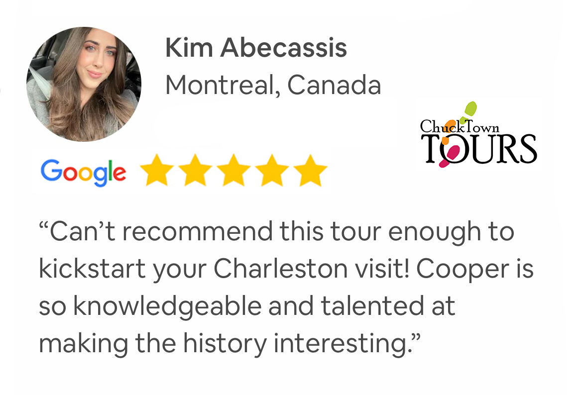 ChucktownT's tweet photo. "Can't recommend this tour enough!" Join us on a history tour of Charleston... https://t.co/pxlNNgxDiB
#chucktowntours
#charlestonsc
#historyblog #historytours https://t.co/kUAZiLMlQT