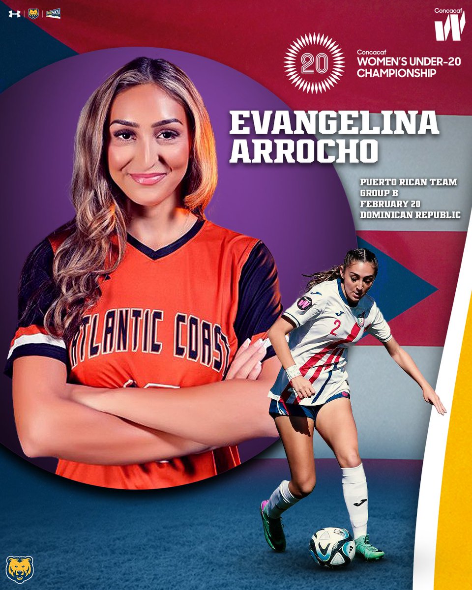 🇵🇷💙 Good luck to future Bear Evangelina Arrocho as she represents Puerto Rico in the CONCACAF Women’s U-20 Qualifiers! 👏⚽

#BearWitness