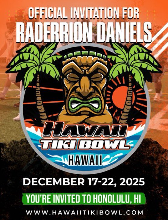 Raderrion”DD”Daniels 4⭐️ (@raderriond1) on Twitter photo Blessed and honored to be invited to play in the <a href="/HawaiiTikiBowl/">Hawaii Tiki Bowl</a> <a href="/LCHSGoGators/">Lake Cormorant Football insider 🐊🏈</a> <a href="/nester_nick/">Nick Nester</a> <a href="/JarcobyH/">Jarcoby Hopson Sr</a> <a href="/R_AmirGantCoach/">R.Amir Gant</a> <a href="/coach_leeclark/">Lee Clark</a> <a href="/CoachKTJ/">Kevin Jones</a> 🐊💥💥 Blessed and honored to be invited to play in the <a href="/HawaiiTikiBowl/">Hawaii Tiki Bowl</a> <a href="/LCHSGoGators/">Lake Cormorant Football insider 🐊🏈</a> <a href="/nester_nick/">Nick Nester</a> <a href="/JarcobyH/">Jarcoby Hopson Sr</a> <a href="/R_AmirGantCoach/">R.Amir Gant</a> <a href="/coach_leeclark/">Lee Clark</a> <a href="/CoachKTJ/">Kevin Jones</a> 🐊💥💥
