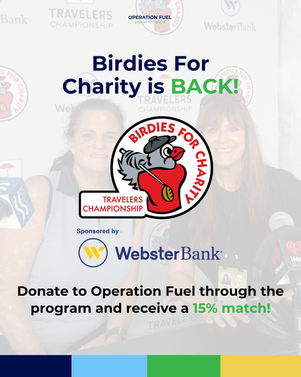 Operation Fuel, Inc (@operationfuel) on Twitter photo Operation Fuel is participating in the 2025 <a href="/TravelersChamp/">TravelersChamp</a> Birdies For Charity program, which has officially begun! This program provides one of the best opportunities to maximize contributions by receiving a 15% match! 💙💚
Donate online today: operationfuel.org/birdiesforchar…! ⛳ Operation Fuel is participating in the 2025 <a href="/TravelersChamp/">TravelersChamp</a> Birdies For Charity program, which has officially begun! This program provides one of the best opportunities to maximize contributions by receiving a 15% match! 💙💚
Donate online today: operationfuel.org/birdiesforchar…! ⛳