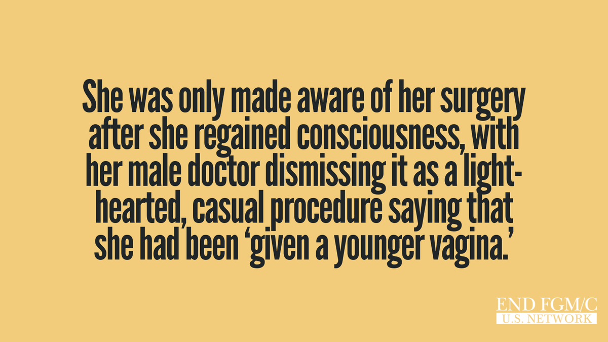 USEndFGMNetwork's tweet image. FGM/C is happening in the U.S., even in hospitals. Our amazing volunteers, Irene and Rayan, have written a powerful blog post shedding light on how doctors are violating women’s bodily autonomy with non-consensual procedures: buff.ly/3CUNyy1

#EndFGM #BodilyAutonomy
