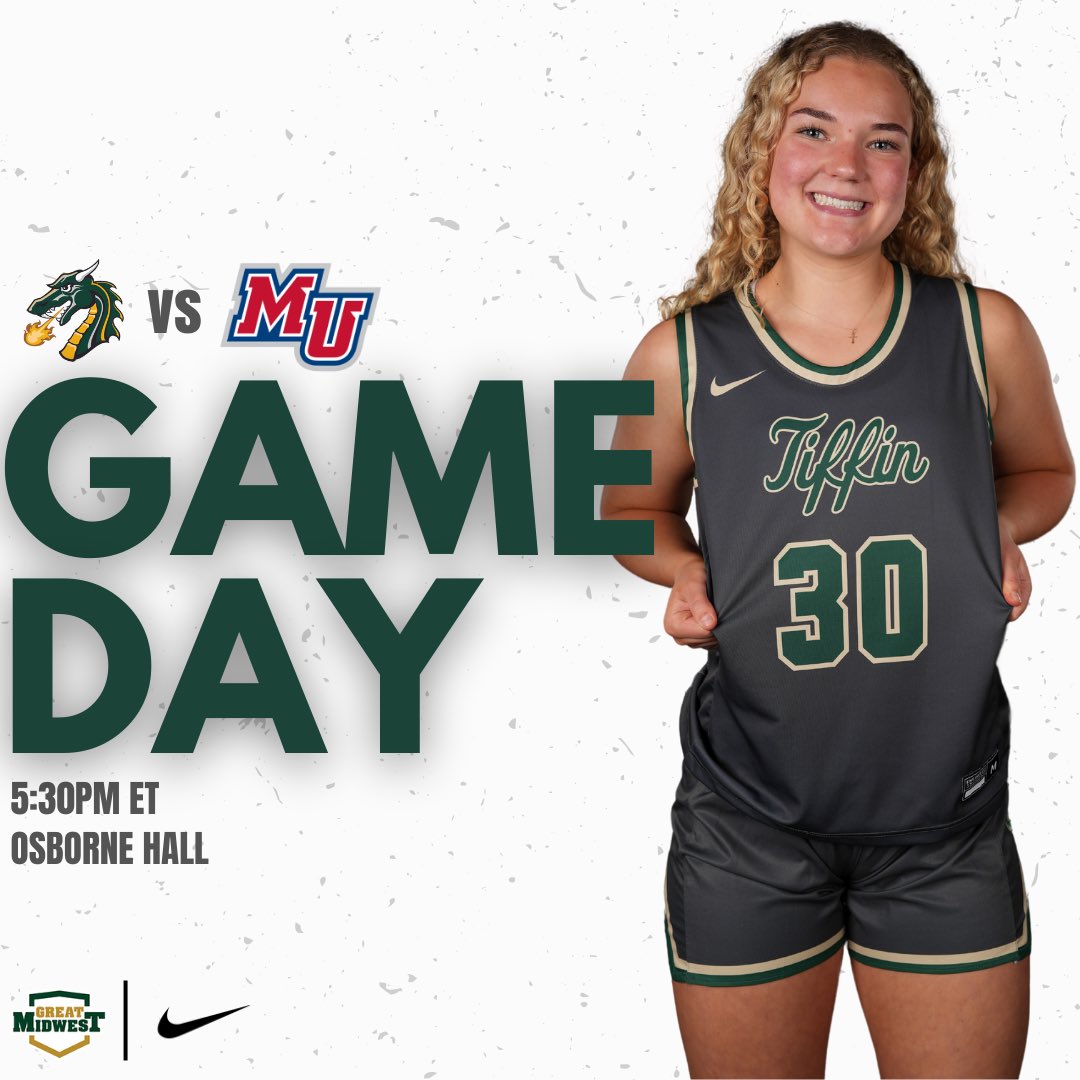 ITS GAMEDAY‼️

Back on the road to take on Malone University 

🆚 Malone
📍 Canton, OH
🏟️ Osborne Hall
🕖 5:30pm ET
📺 greatmidwestdigitalnetwork.com/tiffin/

#TUWBB #WEGRIND