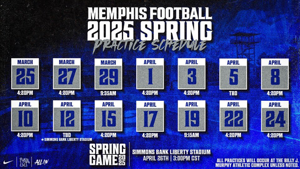 SimonVinton's tweet image. Thanks @CoachBradSalem for the spring ball invite. Pumped to come down and learn about @MemphisFB!