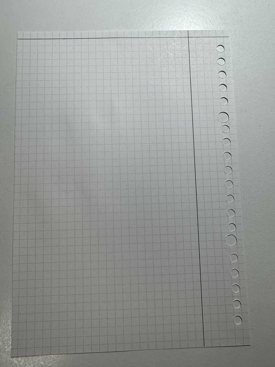 nennako1115's tweet photo. ノートの作り方を聞いてくださる方が多いので、自己流ですが参考になると嬉しいです、、！

私は無印良品のマスキングテープとルーズリーフ、ダイソーのペーパーカッターを使ってました！線を引いた所(横6マス縦1マス)を切り取り、まとめたものを真ん中に沿うようにマスキングテープで留めてました！ https://t.co/gbM4G8pmhP