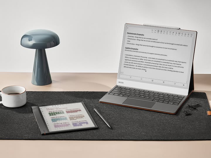 BooxNL's tweet image. Op zoek naar de perfecte werkpartner? Kies voor de #NoteAir4C of de #NoteMax, beide helpen je productief te blijven:
📝 Maak notities, bekijk documenten en multitask moeiteloos.
💡 Krachtige hardware voor een soepele ervaring.
📂 Organiseer, synchroniseer en werk eenvoudig samen