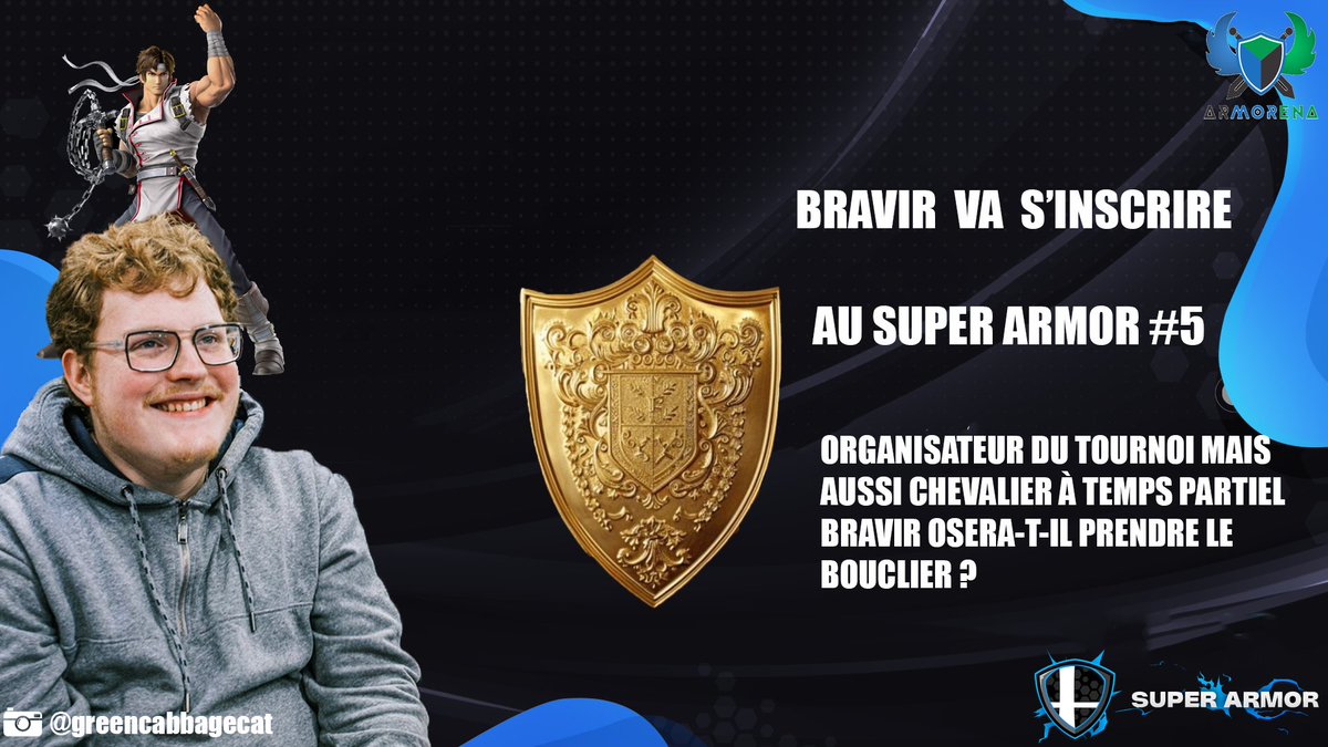 - Quoi Billy ? Encore un participant ?
- Lui n'est pas que participant...

<a href="/Bravir45/">ASK | Zzz | Bravir</a>  joueur de la <a href="/SlowBros22/">Slowbro's</a> mais aussi TO du tournoi va essayer de faire garder le Bouclier dans l'Asso (on n'est pas prêteur !🫣).
Réussira-t-il dans sa mission ? 🤷
📸 @greencabbagecat
🔽