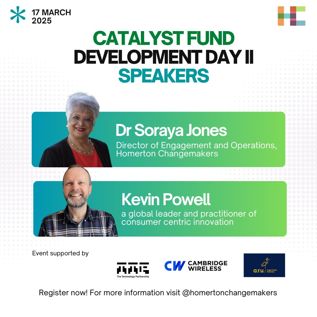 A reminder to mark your calendars for March 17, 2025! Join us for Catalyst Fund Development Day II &amp; Networking with Pizza and Drinks with incredible speakers across different sectors!

Free registration  – spots are limited!
homerton.cam.ac.uk/events/catalys… 

#homertonchangemakers
