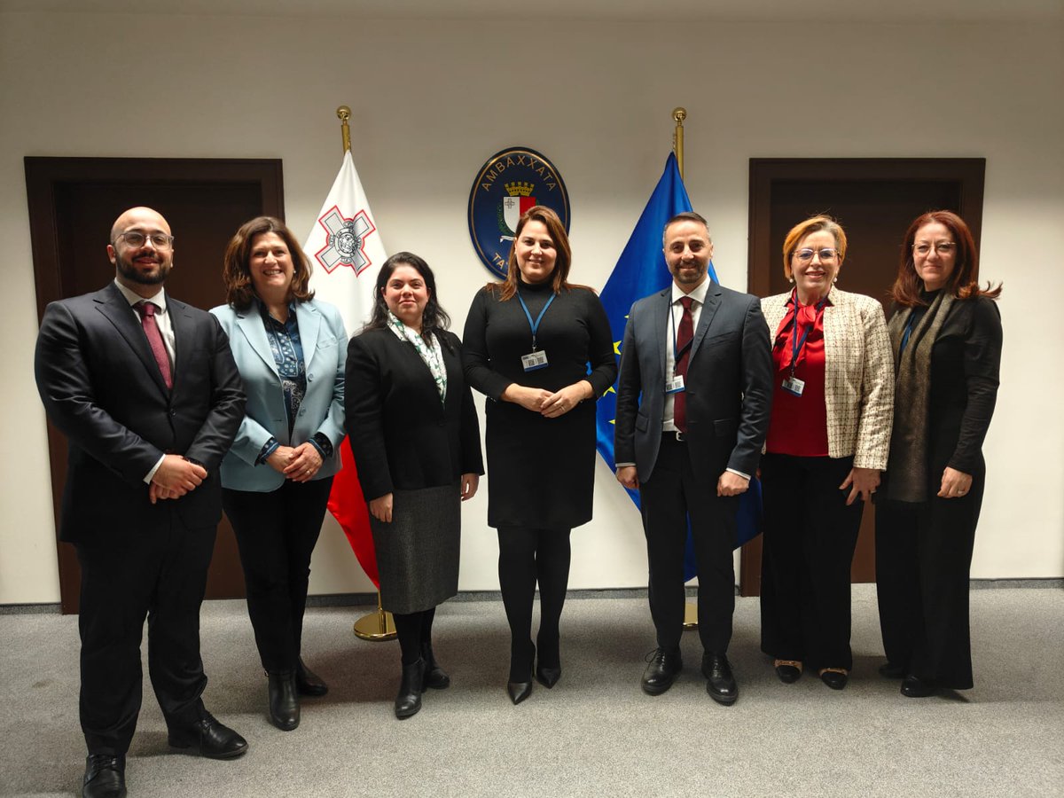 Malta at the OSCE (@osce24mt) on Twitter photo Honoured to welcome the 🇲🇹 Parliamentary Delegation in the margins of Winter Mtg of <a href="/OSCE/">OSCE</a> PA.
We discussed support to 🇺🇦, executive & parliamentary cooperation, & #functionality following the 🇲🇹 Chair in 2024.
<a href="/DeputyPMIanBorg/">Ian Borg</a>
<a href="/GrechSpiteri/">Amanda Spiteri Grech</a>
<a href="/ButClaudette/">Claudette Buttigieg</a>
<a href="/muscatalex/">Alex Muscat</a>
<a href="/MFTMalta/">Ministry for Foreign Affairs and Tourism</a> Honoured to welcome the 🇲🇹 Parliamentary Delegation in the margins of Winter Mtg of <a href="/OSCE/">OSCE</a> PA.
We discussed support to 🇺🇦, executive & parliamentary cooperation, & #functionality following the 🇲🇹 Chair in 2024.
<a href="/DeputyPMIanBorg/">Ian Borg</a>
<a href="/GrechSpiteri/">Amanda Spiteri Grech</a>
<a href="/ButClaudette/">Claudette Buttigieg</a>
<a href="/muscatalex/">Alex Muscat</a>
<a href="/MFTMalta/">Ministry for Foreign Affairs and Tourism</a>