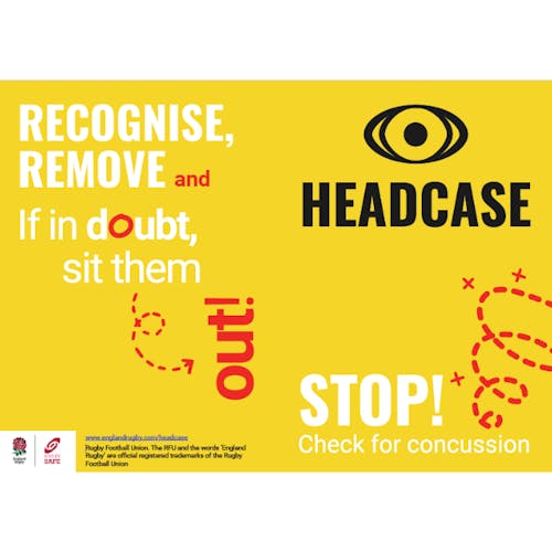 HEADCASE posters and pitch side action cards are now available from:
firstaid4sport.co.uk/RFU/HEADCASE-P…

These resources contain the key messages clubs and teams need to be aware of in recognising and managing suspected concussions.