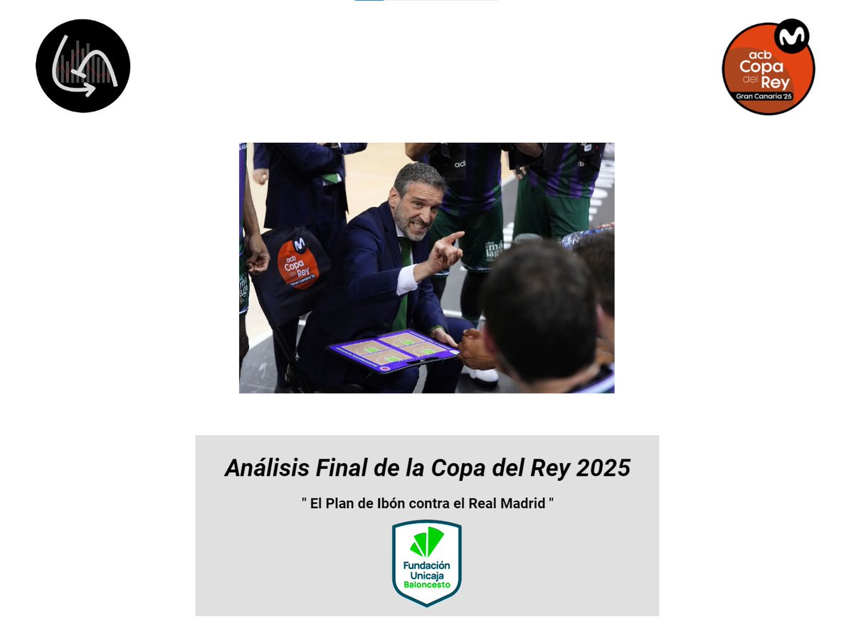 🧵FINAL COPA DEL REY

Os traemos el análisis de la final de la Copa del Rey 2025. Un partido de alto voltaje que terminó ganando Unicaja de Málaga.

Lo analizaremos tanto con la estadística avanzada de cada equipo como con vídeo.