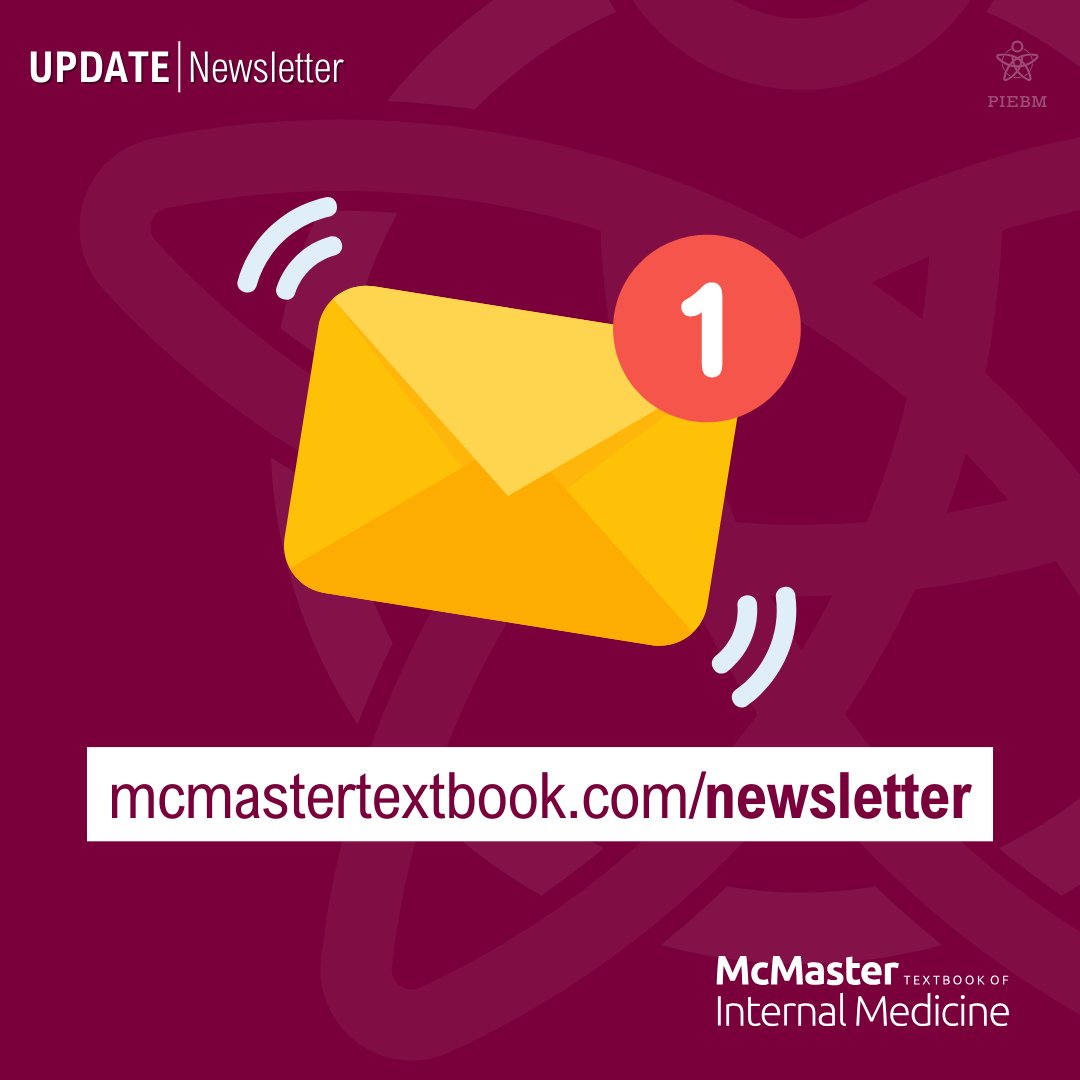 📩 Did you know that you could be getting the McMaster Textbook newsletter straight into your inbox?
Have a quick peek at today’s edition: piebm.org/mcmtextbook-ne…