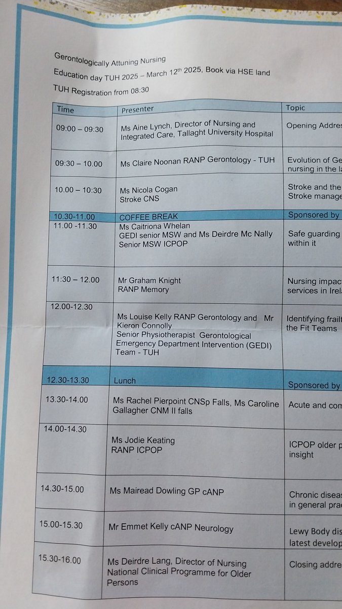 Louise Kelly (@louisefkelly) on Twitter photo Come join us on March 12th for our 1st gerontology nursing day in #TUH with speakers from acute and community services covering all aspects of older person care <a href="/Claire_Aine/">Clair Aine Noonan</a> <a href="/JodieKeating5/">Jodie Keating</a> <a href="/kieronConnolly4/">Kieron Connolly</a> <a href="/GediTuh/">GEDI TUH</a> <a href="/CnTuh/">StrokeCNSpTUH</a> <a href="/ainemlynch11/">ainemlynch1</a> <a href="/Marycbyrne/">Mary Byrne</a> Come join us on March 12th for our 1st gerontology nursing day in #TUH with speakers from acute and community services covering all aspects of older person care <a href="/Claire_Aine/">Clair Aine Noonan</a> <a href="/JodieKeating5/">Jodie Keating</a> <a href="/kieronConnolly4/">Kieron Connolly</a> <a href="/GediTuh/">GEDI TUH</a> <a href="/CnTuh/">StrokeCNSpTUH</a> <a href="/ainemlynch11/">ainemlynch1</a> <a href="/Marycbyrne/">Mary Byrne</a>