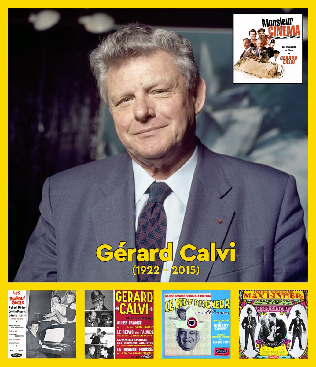 Une pensée pour le compositeur 𝗚𝗲́𝗿𝗮𝗿𝗱 𝗖𝗮𝗹𝘃𝗶 qui nous a quittés il y a tout juste 10 ans🌹 Membre de la troupe des Branquignols,  il symbolisait la quintessence de la musique burlesque à la française, nous laissant en héritage quelques partitions inoubliables 😍