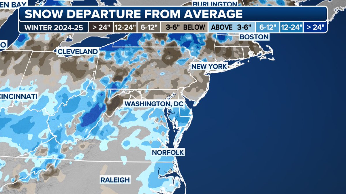 SDBrownWX's tweet image. What a great snow season for DC on south. Baltimore to Boston, though, sheesh.