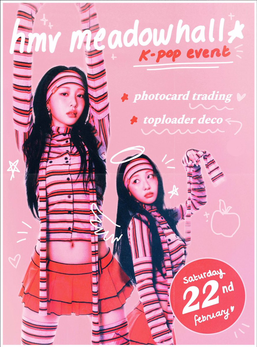 This Saturday 22 February 2025 …
HMV Meadowhall is hosting its first K-Pop event of the year 🌟
Photocard trading &amp; Toploader Deco from 1pm - 6pm 
see you there!! 

#kpop #hmv #KPOP #hmvforthefans