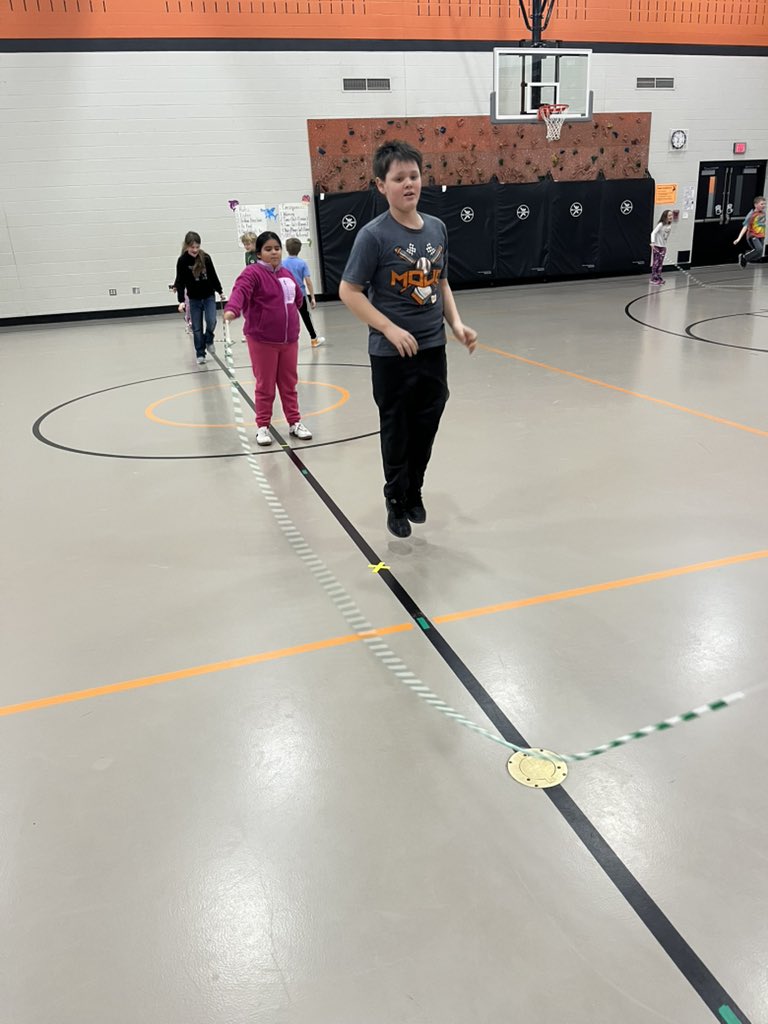 AmyKonoff's tweet photo. Day 3 of our Kids Heart Challenge with 4th and 3rd graders jumping! #otsegoknights 
#kidsheartchallenge https://t.co/RyldpBb17F