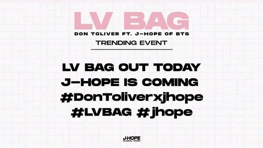 YAAAY!

LV BAG OUT TODAY
J-HOPE IS COMING
#DonToliverxjhope
#LVBAG #jhope