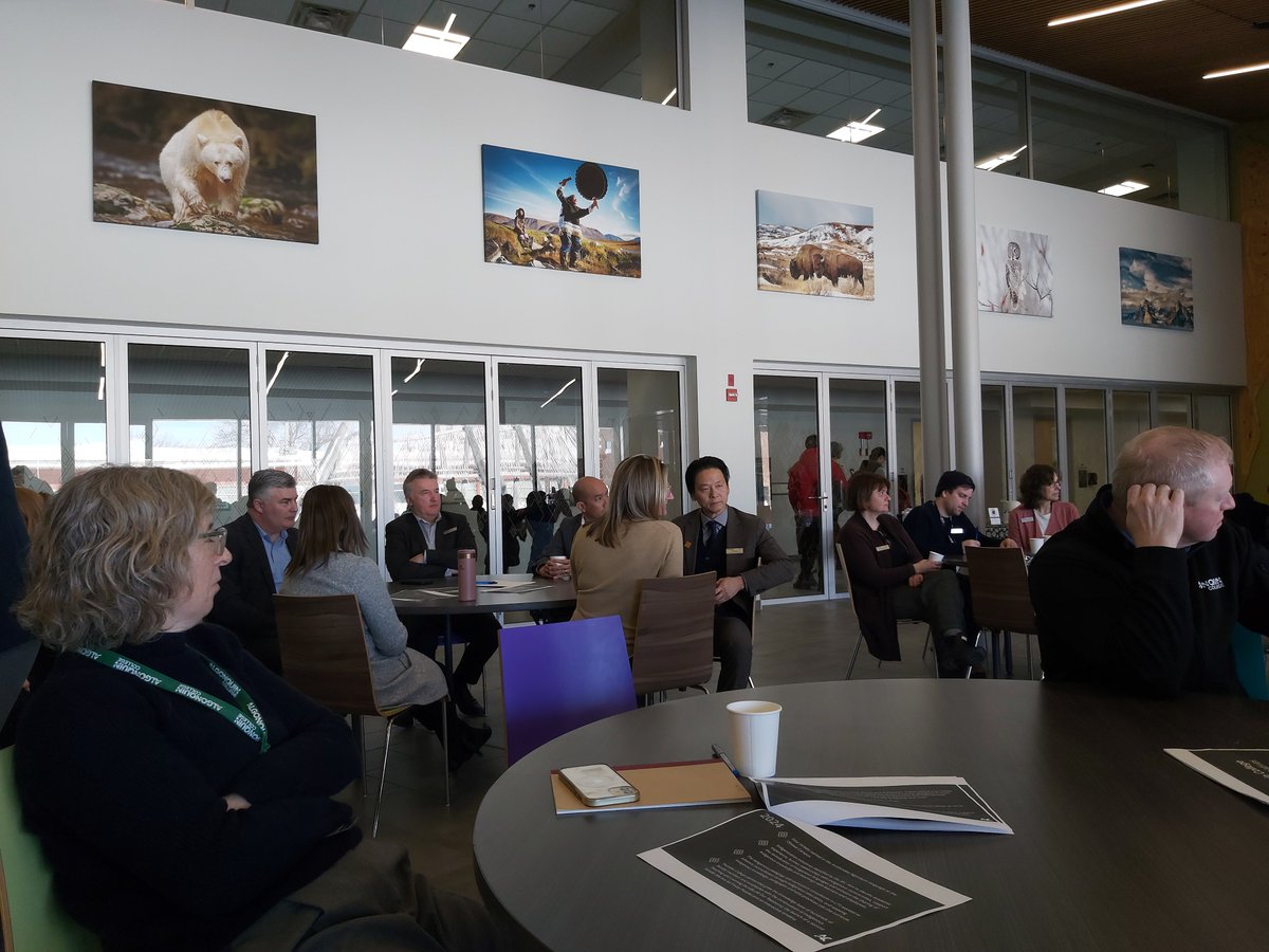 TrendifyLive's tweet photo. It was great to listen, learn, participate in discussion @AlgonquinColleg  @AlgonquinSA  about the indigenous ways of teaching/ learning, progress around Truth, Reconciliation, and Indigenization, & Calls to Action specifically to education. 
The Nawapon room (gathering strength for the journey) is really magnificent space.