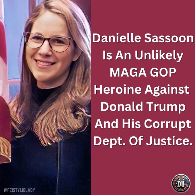 FeistyLibLady's tweet photo. Before Danielle Sassoon resigned in protest to dropping charges against the corrupt AF NYC mayor, she sent a letter to the judge laying out all the reasons the charges should not be dropped.

Ms. Sassoon was a Trump appointee acting as the interim U.S. attorney for Manhattan.  She was a Trump supporter and hardcore conservative.

When pushed by Trump's DOJ to drop the case against Adams she refused because for the plea deal Adams promised to help the new Border Czar carry out his evil mission to round up immigrants in NYC and if he didn't the charges would be refiled.

A true quid pro quo.  

Hats off to Republicans who still will stand up for the rule of law like Ms. Sassoon.

There are not many, but a big thanks to the ones who do the right thing not the Trump thing.
#DemsUnited