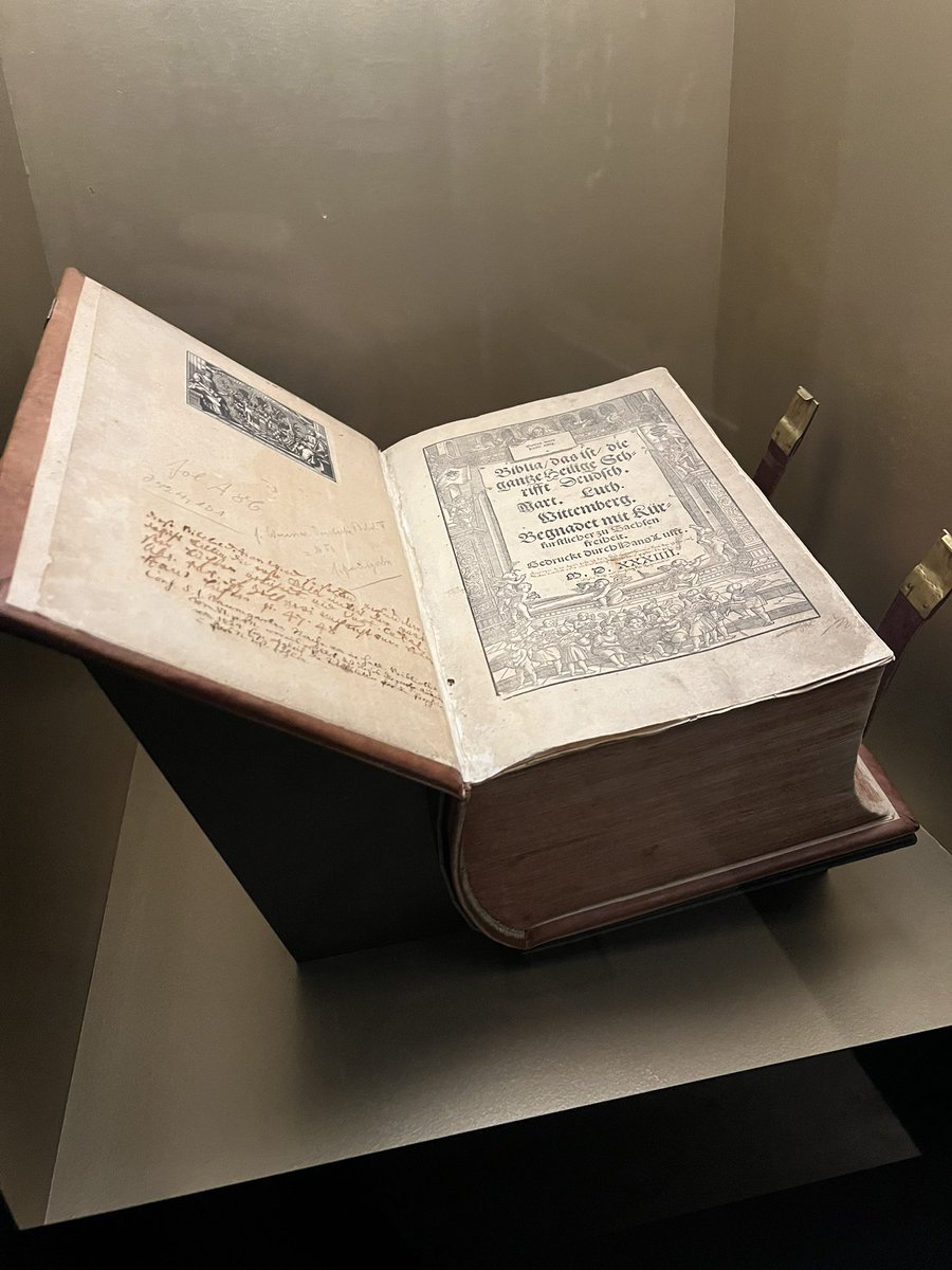 ScottSwansonEC's tweet photo. St. Luther’s robe, pulpit, and Bible. https://t.co/11Y8EoLgK5