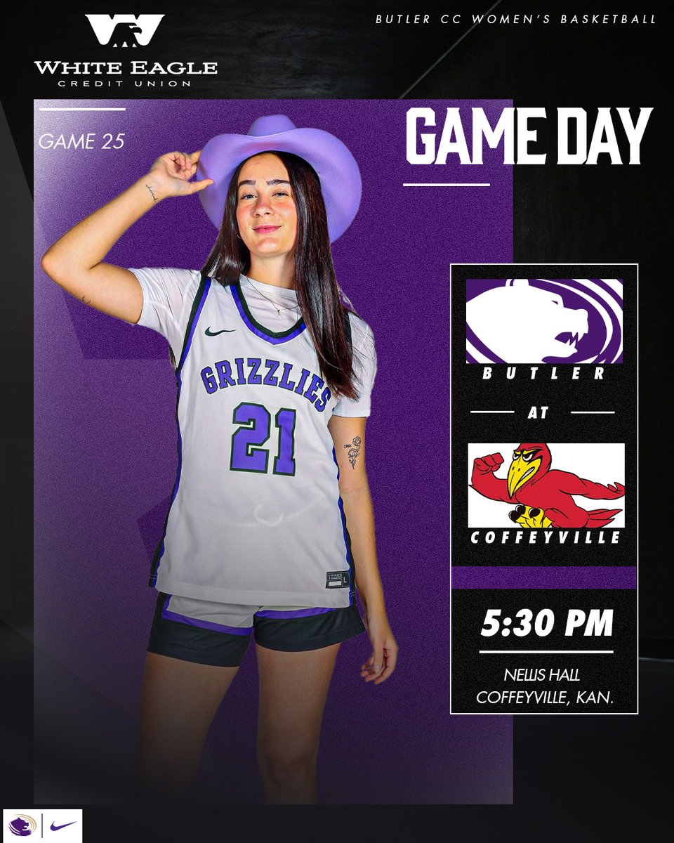 Butler Grizzlies (@butlergrizzlies) on Twitter photo Grizzlies taking on a ranked opponent on the road!
๐ <a href="/ButlerCCWBB/">Butler Women's Hoops</a> at #16 Coffeyville
๐ 5:30 pm
๐ Nellis Hall
๐ linktr.ee/butlergrizzlies
#RoarGrizz๐ป Grizzlies taking on a ranked opponent on the road!
๐ <a href="/ButlerCCWBB/">Butler Women's Hoops</a> at #16 Coffeyville
๐ 5:30 pm
๐ Nellis Hall
๐ linktr.ee/butlergrizzlies
#RoarGrizz๐ป