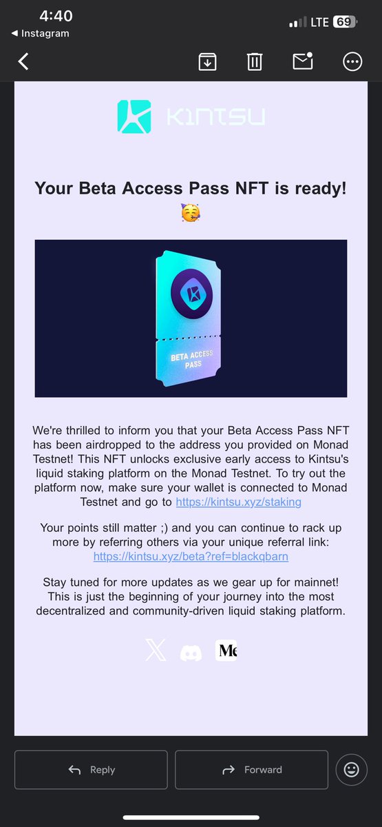 blackqbarn's tweet photo. Don’t forget to stake your #Monad test token on #Kintus https://t.co/MrFxSWRHVh