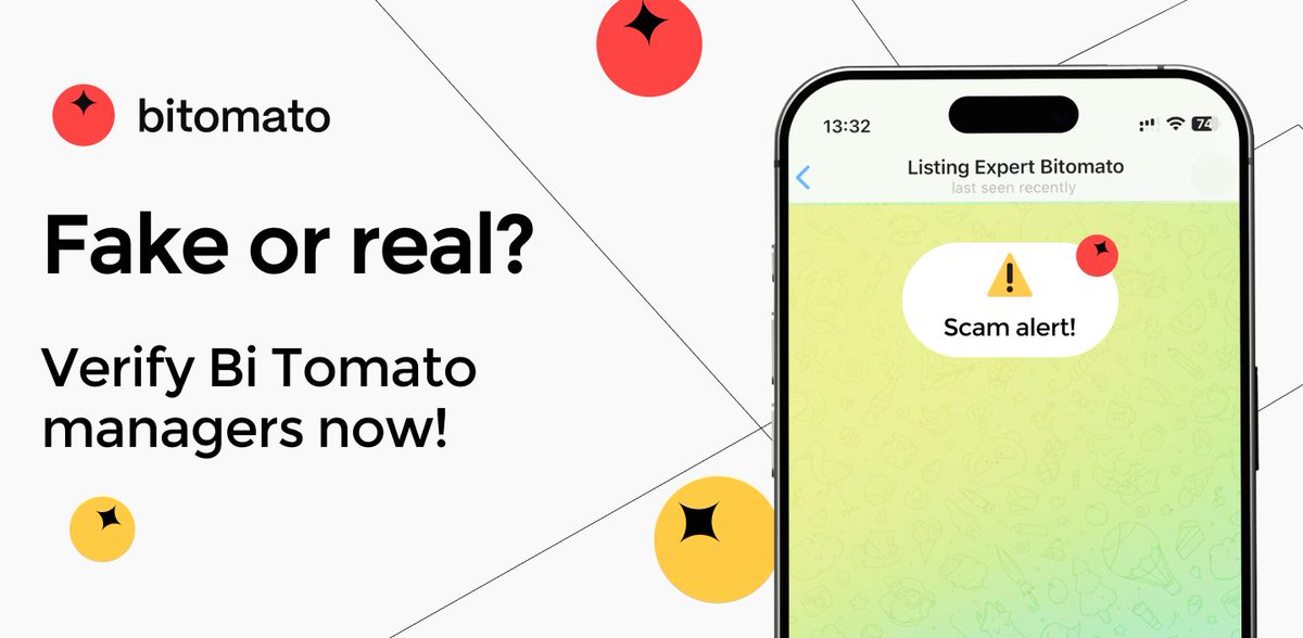 Bitomato__'s tweet image. 🔍 Beware of scams!

Got a message from someone claiming to be a Bi Tomato manager? Before you trust them, verify their Telegram username with our official tool! ✅

Check now: bitomato.com/telegram-authe…

Stay safe in crypto! 🛡️

#BiTomato #CryptoSecurity #StaySafe #AntiScam