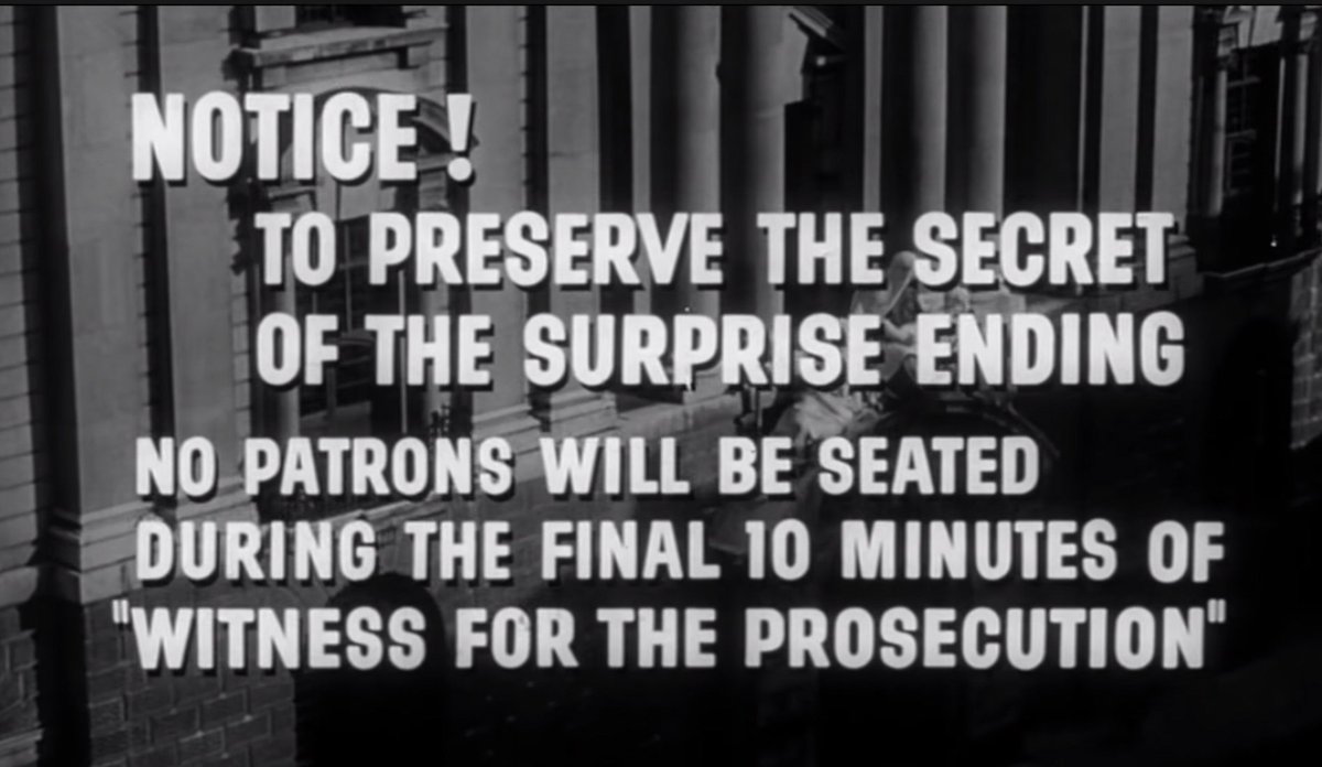 왓챠에서 볼 수 있는 고전영화 <검찰 측 증인> 너무 재밌다 마지막 10분이 쥑임.. 영화 끝나고 이런 내레이션도 나옴 - "영화 제작자들이 권장하기를...