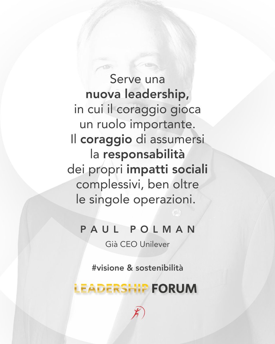 La responsabilità ha un peso specifico – specie quella che tanti business leader sentono nei confronti di collaboratori e stakeholder.

Ecco perché - osserva Paul Polman, ex CEO Unilver e oggi ambasciatore degli Obiettivi di Sviluppo Sostenibile ONU, ci vuole coraggio.

Un