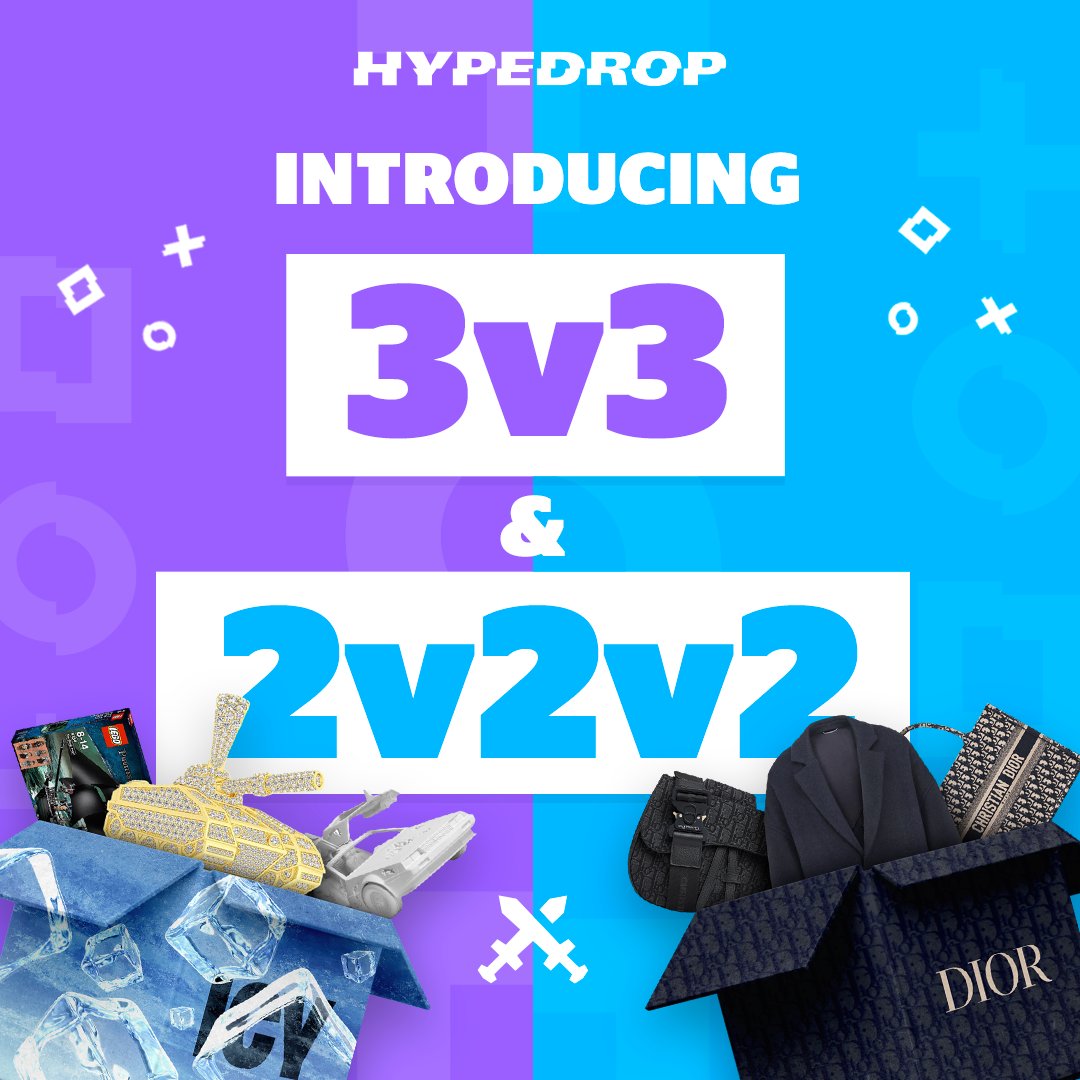 3v3 and 2v2v2 PVP battles are heeeeeere! ⚡️

Team up with other players or jump into the chaos with a PVP bot by your side.

Try it on HypeDrop now - enjoy! 🫡