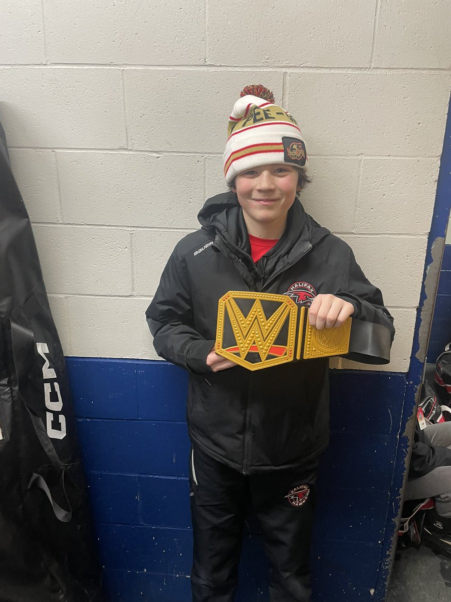 A 7-1 win over Annecy France this morning. All the lines contributed, Addie and Wyatt combined for the win! The keeper of the belt is Eirik for his strong defensive play and puck confidence! Pin trading the rest of the day!