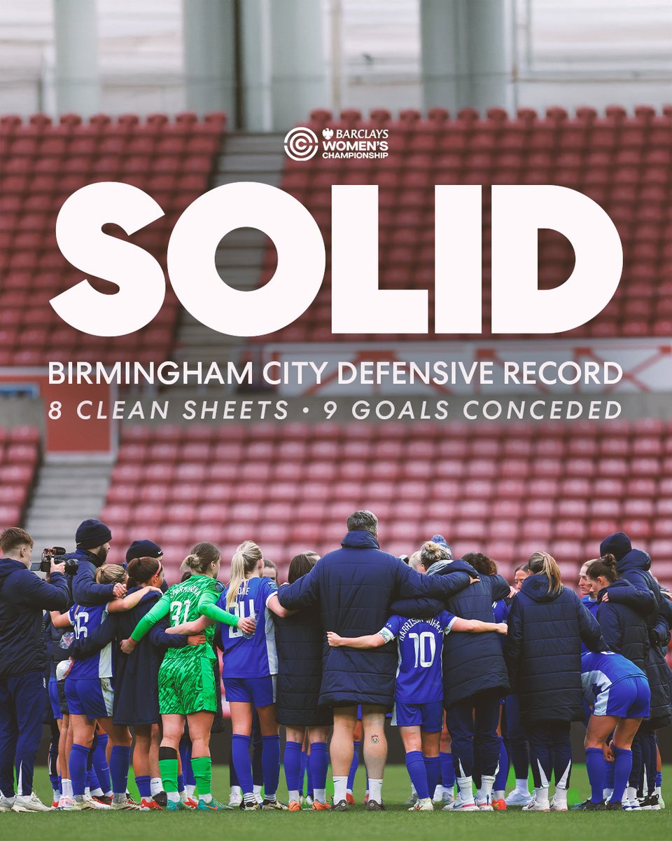Most clean sheets ✅
Least goals conceded ✅

Top of the table <a href="/BCFCWomen/">Birmingham City Women</a> have an impressive defensive record in the #BarclaysWC this season!