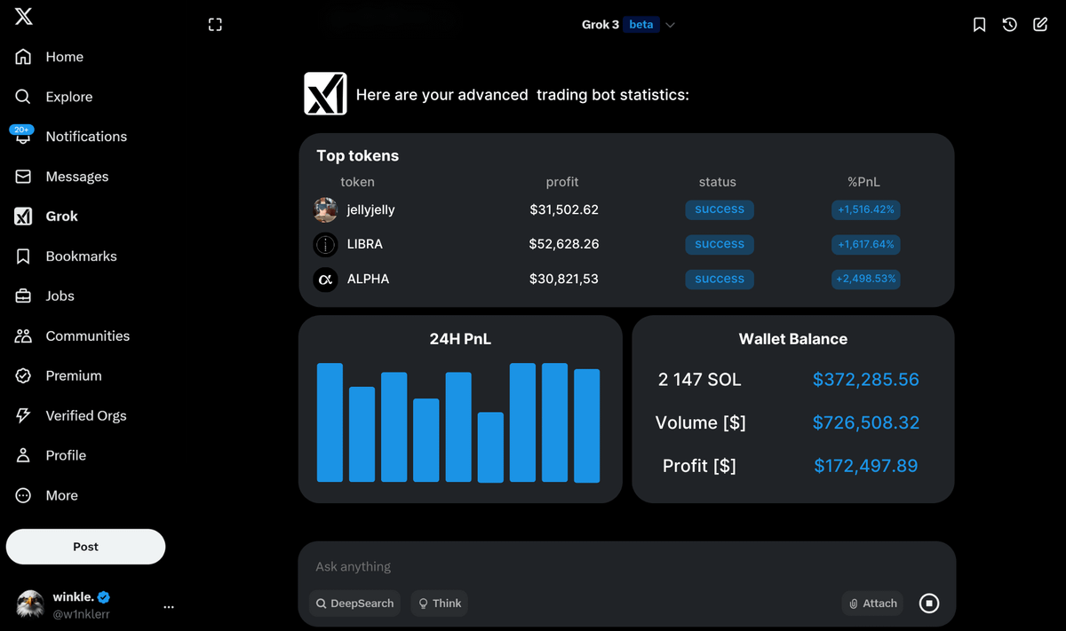 INSANE! GROK 3 CAN DO THIS NOW

#Grok3 is HERE – and it's more powerful than ever

In just one night, it printed me almost $400K

Don’t know how to code? This guide is for YOU🧵👇
