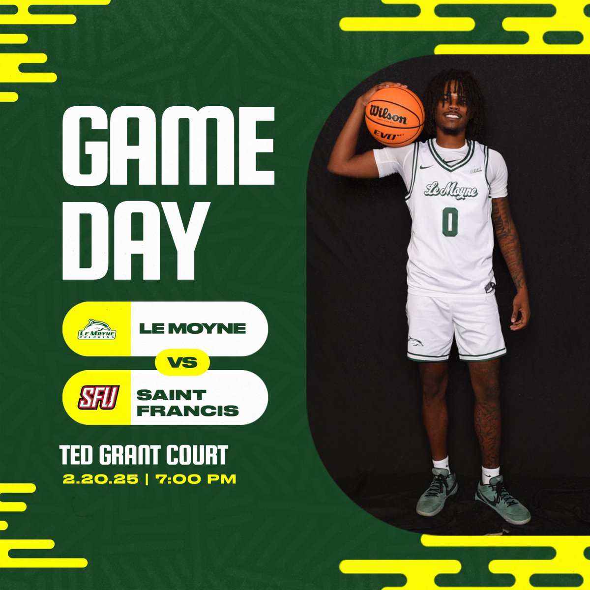 IT’S GAME DAY!!

🆚 Saint Francis University Red Flash
🏟️ Ted Grant Court – Syracuse, N.Y.
⏰ 7:00 PM
📺necfrontrow.com/game/12935
📊 lemoynedolphins.com/sidearmstats/m…
📻foxsports1490.com
📜 lemoynedolphins.com/news/2025/2/20…
🐬 #PhinsUp