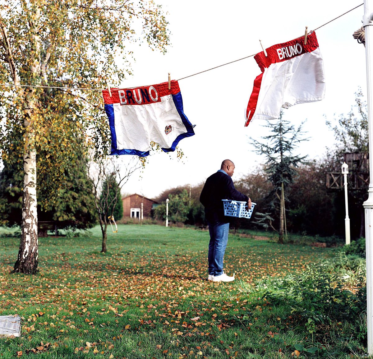 Not sure if Frank Bruno’s shorts count as ‘fashion photography’, <a href="/artukdotorg/">Art UK</a> …. but this is a great shot by John Ferguson, whose works are currently on show in his Eye for Life exhibition in #Ipswich 😊📸 <a href="/IpswichMuseums/">Ipswich Museums</a>