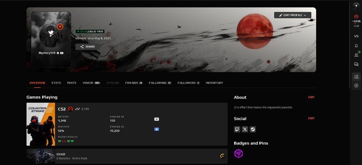 Mystery140 (@tzanetisgeorge) on Twitter photo Prac and DM everyday Being LFT for the next ESEA Season
as an second rifler and anchor <a href="/WarmupServer/">-=WarmupServer=-</a> #LFT #cs2 #pro Prac and DM everyday Being LFT for the next ESEA Season
as an second rifler and anchor <a href="/WarmupServer/">-=WarmupServer=-</a> #LFT #cs2 #pro