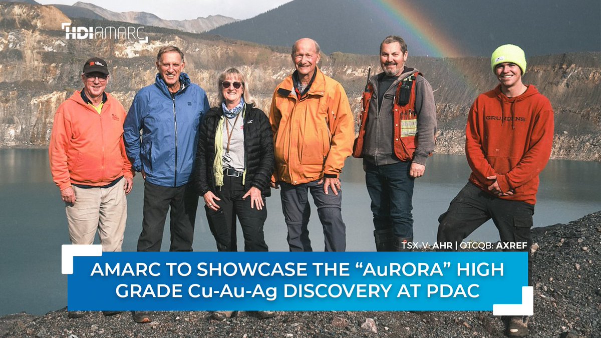 HDI_Amarc's tweet image. The Amarc $AHR.V | $AXREF team will be at @the_PDAC!
▶️Come visit CEO Dr. Diane Nicolson and the Senior Technical Team at Booth #2805 to discuss Amarc’s Cu-Au Districts, and to view drill core from the AuRORA porphyry discovery.
▶️Watch Dr. Jim Lang, renowned porphyry expert,…