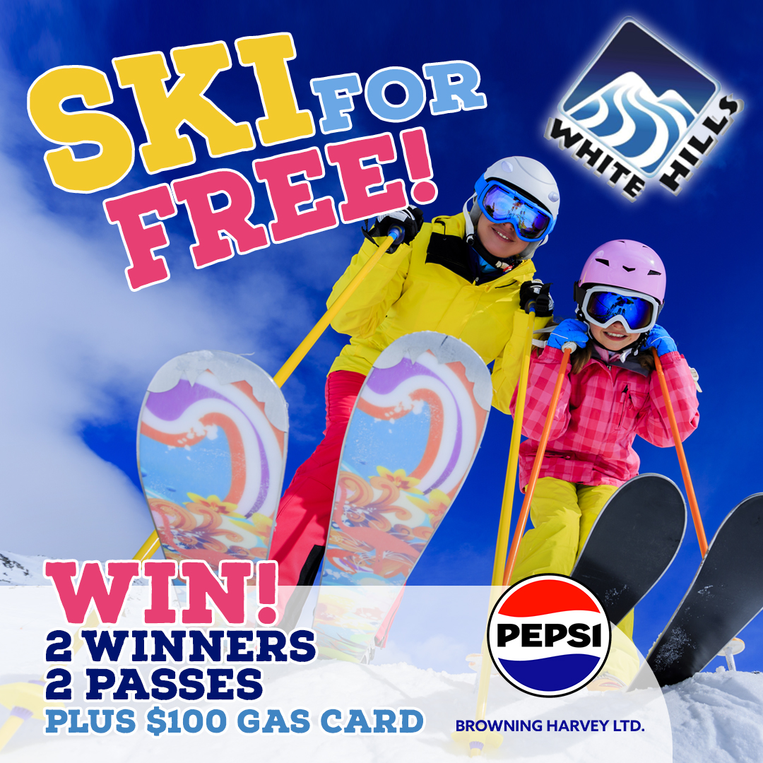 Enter for your chance to win a day on the White Hills Resort slopes for you and a friend, PLUS a $100 GAS CARD and a case of Pepsi! To enter, tag your skiing buddy below, like this post, and retweet! The winner will be announced on Monday, February 24! *NL residents only.