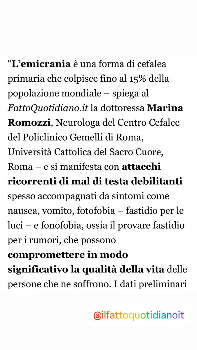 Excited to share my latest interview with Il Fatto Quotidiano, where I discuss the link between migraine and cellphone use! ilfattoquotidiano.it/2025/02/20/att…